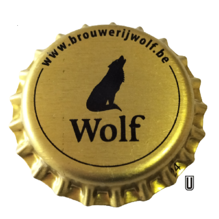 BÉLGICA (BE) Cerveza Wolf (BrouwerijJ) Sin usar sin plástico en el reverso