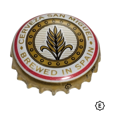 ESPAÑA (ES)  Cerveza San Miguel C/ CARBONERO Y SOL №1 MADRID - ANTIOXIDANTES E-300/E-224