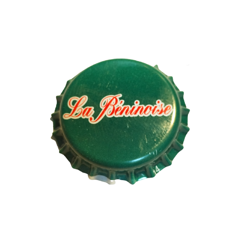 BENIN (BJ)  Cerveza Société Béninoise de Brasserie Sin usar sin plastico en el reverso