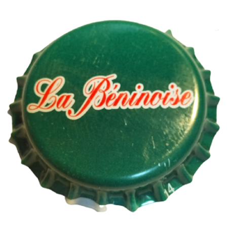 BENIN (BJ)  Cerveza Société Béninoise de Brasserie Sin usar sin plastico en el reverso
