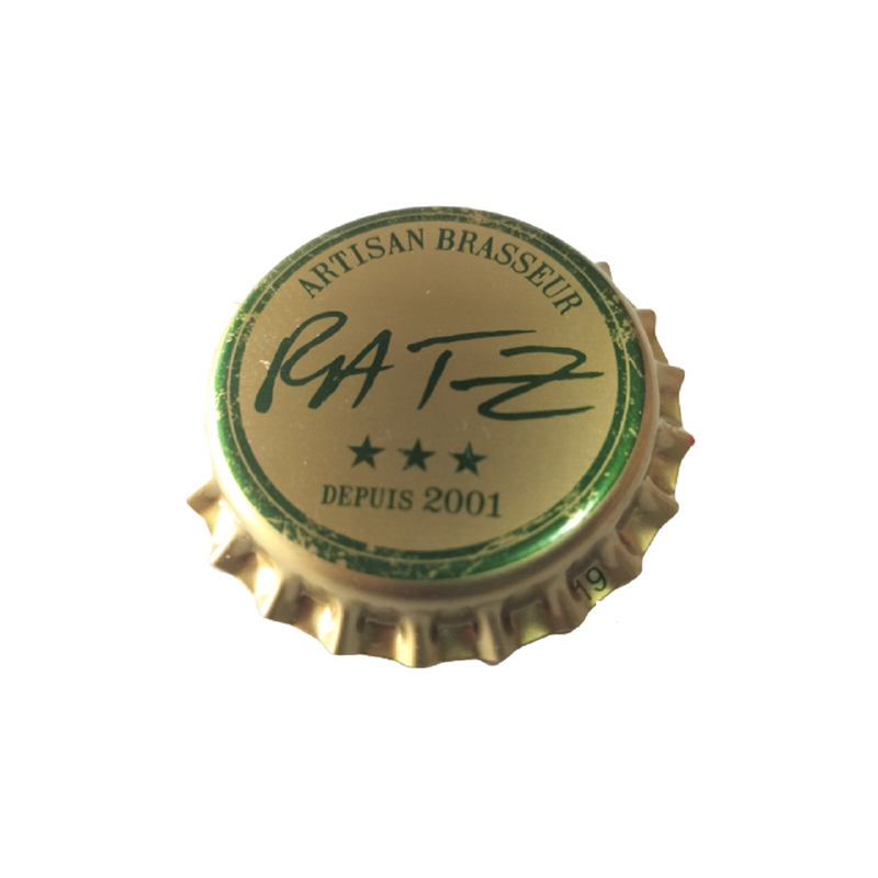FRANCIA (FR)  Cerveza Ratz (Brasserie Artisanale) Sin usar sin plastico en el reverso