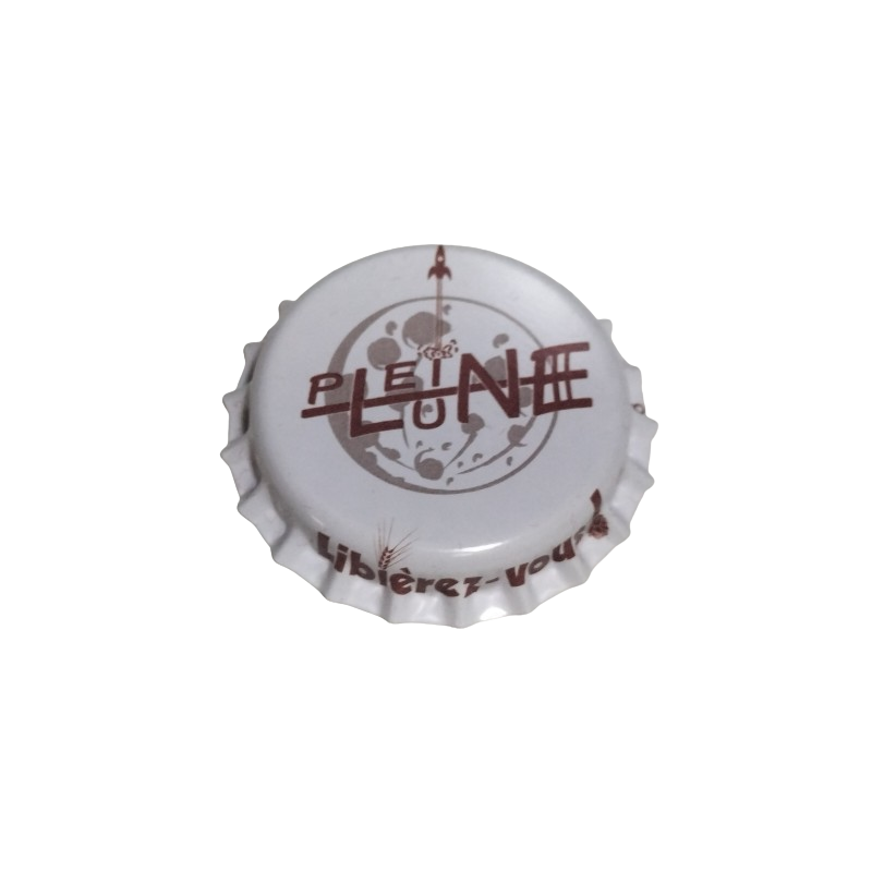 FRANCIA (FR)  Cerveza Pleine Lune, (Brasserie) Sin usar sin plástico en el reverso