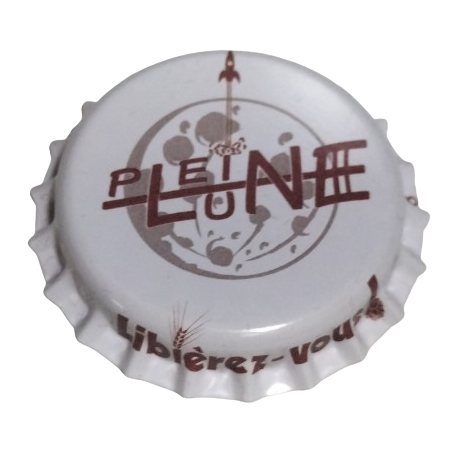 FRANCIA (FR)  Cerveza Pleine Lune, (Brasserie) Sin usar sin plástico en el reverso
