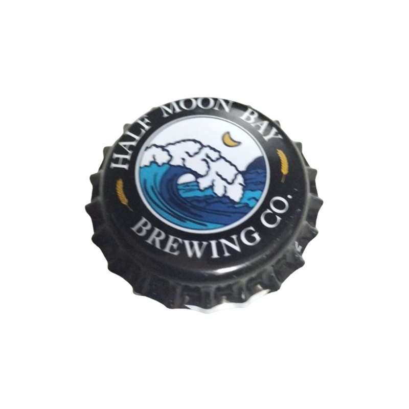 ESTADOS UNIDOS (US)  Cerveza Half Moon Bay Brewing Company  Sin usar sin plástico en el reverso