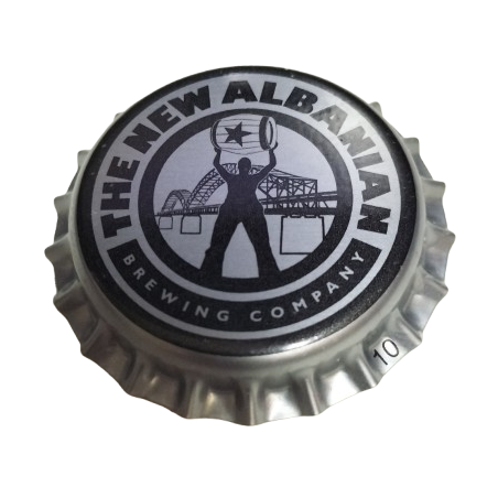 ESTADOS UNIDOS (US)  Cerveza New Albanian Brewing Co. Sin usar sin plastico en el reverso