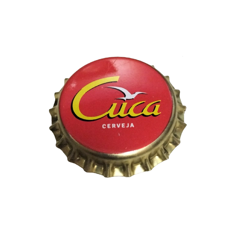 ANGOLA (AO)  Cerveza Companhia União de Cervejas de Angola Sin usar sin plástico en el reverso