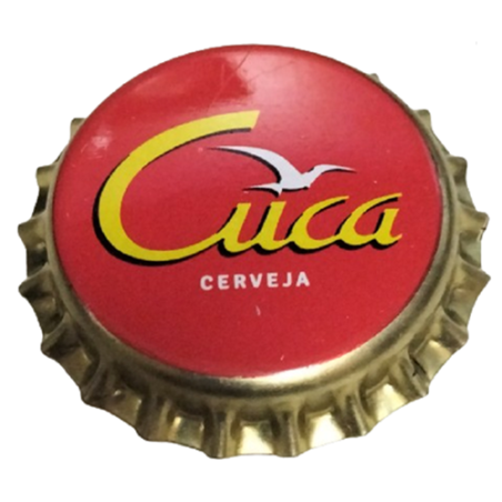 ANGOLA (AO)  Cerveza Companhia União de Cervejas de Angola Sin usar sin plástico en el reverso