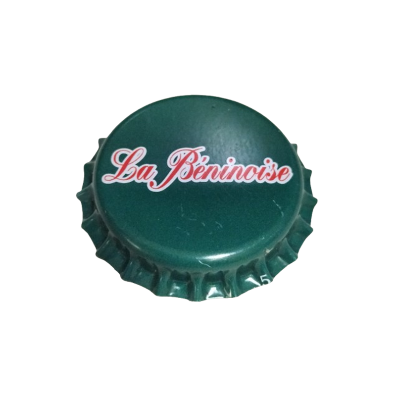 BENIN (BJ)  Cerveza Société Béninoise de Brasserie Sin usar sin plastico en el reverso