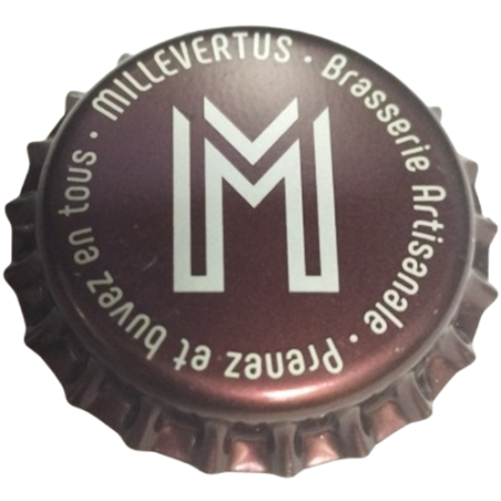 BÉLGICA (BE)  Cerveza Brasserie Artisanale MilleVertus--Sin usar sin plástico en el reverso