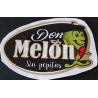 ETIQUETA DE FRUTA (USADA)--MELÓN   9.63 × 7.68 cm
