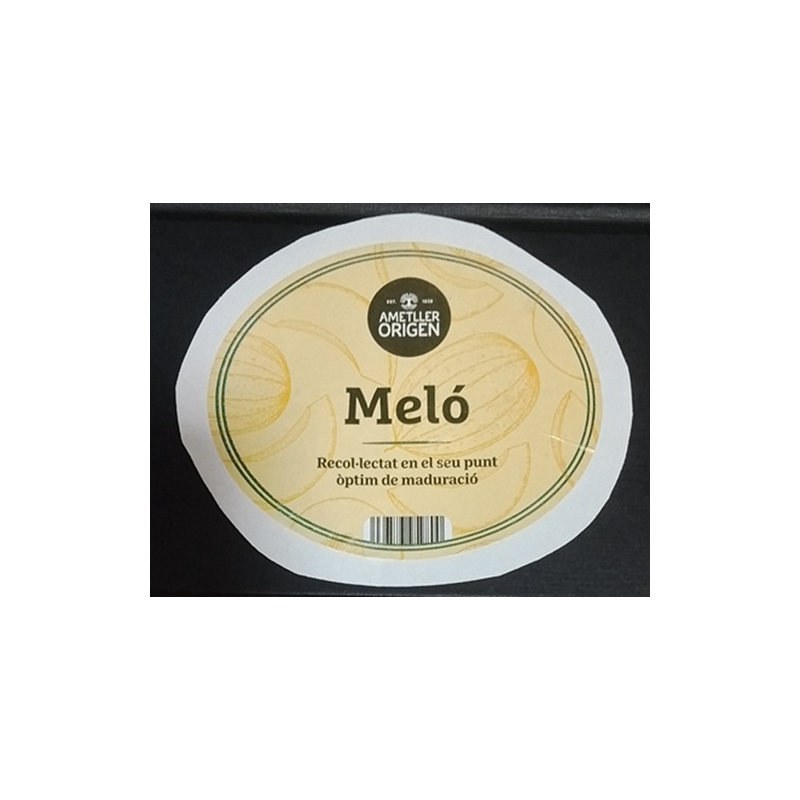 ETIQUETA DE FRUTA (USADA)--MELÓN  9.40 x 8