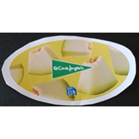 ETIQUETA DE FRUTA (USADA)--MELÓN  10.38 × 6.52 cm