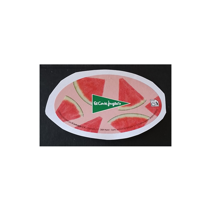ETIQUETA DE FRUTA (USADA)--SANDIA   10.35 × 6.48 cm