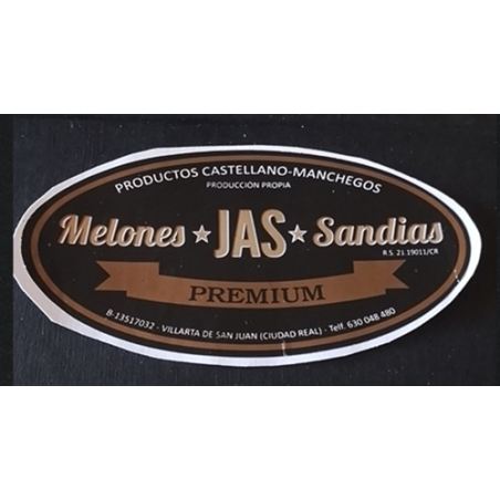 ETIQUETA DE FRUTA (USADA)--MELÓN  11 x 5.20