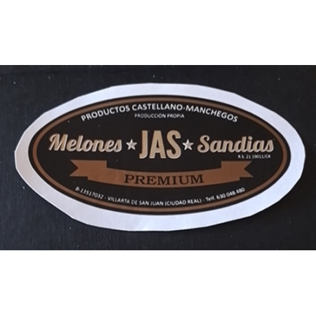 ETIQUETA DE FRUTA (USADA)--MELÓN  11 x 5.20