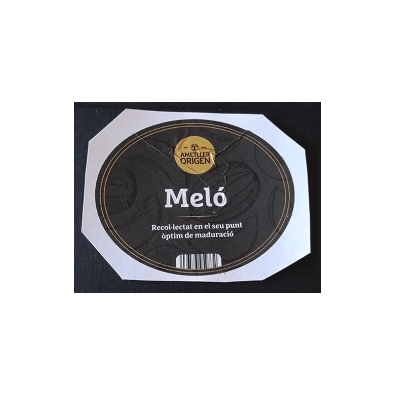 ETIQUETA DE FRUTA (USADA)--MELÓN  9.40 x 7.80