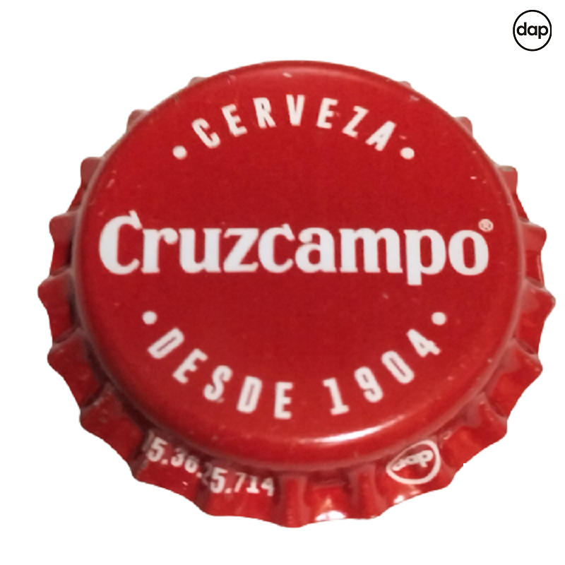 ESPAÑA (ES)  Cerveza Cruzcampo S.A.-05.36.25.714. -Sin Usar