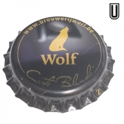 BÉLGICA (BE)  Cerveza Wolf (Brouwerij) Sin usar sin plástico en el reverso