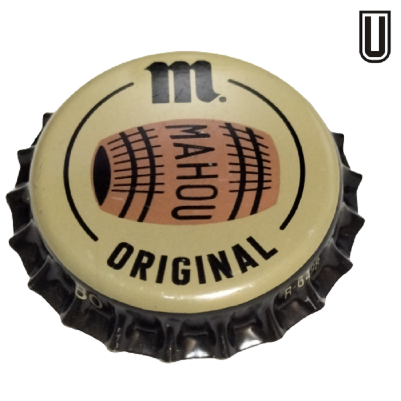 ESPAÑA (ES)  Cerveza Mahou S.A. BO R-6498 Sin usar sin plástico en el reverso