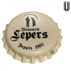 FRANCIA (FR)  Cerveza Lepers (Brasserie) Sin usar sin plástico en el reverso