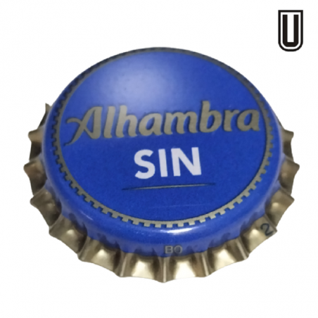 ESPAÑA (ES)  Cerveza Alhambra, (Cervezas) Sin usar sin plástico en el reverso
