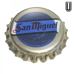 ESPAÑA (ES)  Cerveza San Miguel Fábricas de Cerveza y Malta S.A. R-5037  Sin usar sin plástico en el reverso