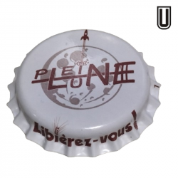 FRANCIA (FR)  Cerveza Pleine Lune, (Brasserie) Sin usar sin plástico en el reverso