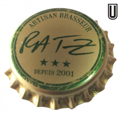 FRANCIA (FR)  Cerveza Ratz (Brasserie Artisanale) Sin usar sin plastico en el reverso