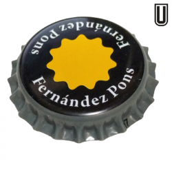ESPAÑA (ES)  Cerveza Fernández Pons, (Cervezas) Sin usar sin plástico en el reverso
