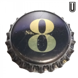 ESPAÑA (ES)  Cerveza Nº 8, (Cerveza Artesanal) Sin usar sin plástico en el reverso